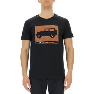 Jeep XP T-shirt voor heren, grote print, Silhouette Wrangler-A Way of Life Jx23a, zwart, L, Zwart, L