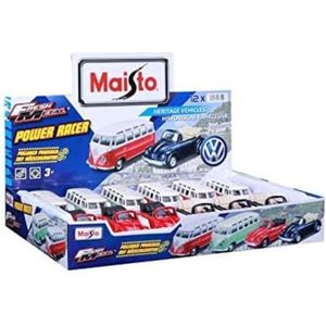 Maisto M24001 Fresh Metal VW Volkswagen Samba en Kever Power Racer, diverse ontwerpen en kleuren