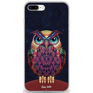 Apple iPhone 7 Plus/8 Plus telefoonhoesje, dunne TPU-hoes. Schokdempende en krasbestendige cover voor Apple iPhone 7 Plus/8 Plus - Uil 2 - CASETASTIC