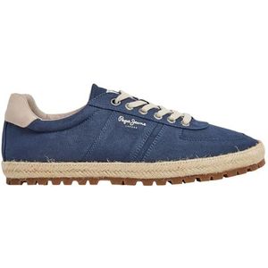 Pepe Jeans Heren Drenan sportieve Sneaker, blauw (gewassen marineblauw), 11 UK, Blauw gewassen marineblauw, 46 EU