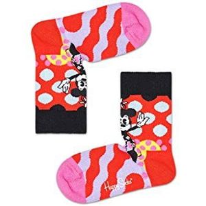 Happy Socks Kids Disney Minnie-Time Sock, kleurrijke en leuke, Sokken voor Kinderen, Zwart-Roze-Paars-Geel-Blauw (2-3Y)