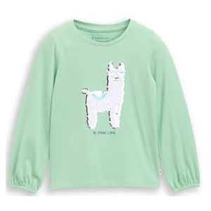 TOM TAILOR - Shirt - Lichtgroen - Gemengde Kleuren - Lange Mouw