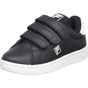 FILA Unisex Crosscourt 2 Nt Velcro Kindersneakers, zwart wit, 28 EU