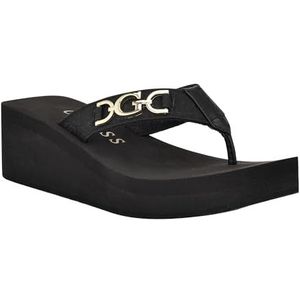 GUESS Edany Wedge sandaal voor dames, Zwart 001, 41 EU