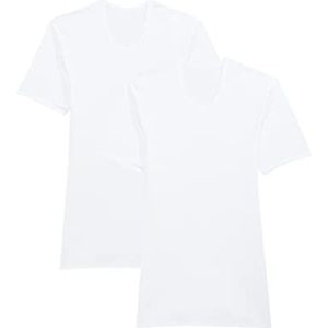Schiesser Heren 2PACK jas 1/2 ondergoed, wit, 9, wit, 9