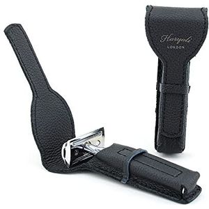Haryali London Scheermes lederen etui - zwart lederen etui - een perfecte lederen beschermhoes voor scheermes scheermes - lederen etui voor scheerscheermessen