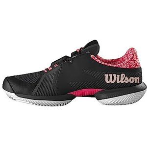 Wilson Kaos Swift 1.5 Clay, damessneakers, zwart/roze (Black Phantom Diva Pink), 40.5 EU