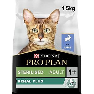 Pro Plan Hoogwaardig droogvoer voor het welzijn van gecastreerde of gesteriliseerde katten, konijn, verpakking van 1,5 kg