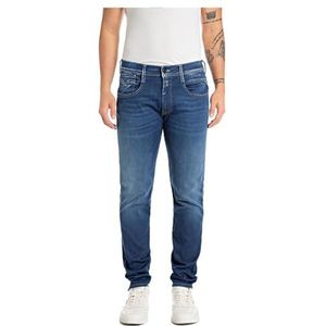 Replay Anbass Slim Fit Hyperflex Herenjeans met stretch, Medium Blue 009-7, 33W / 30L