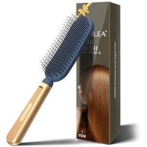 SHINLEA Detangler Fijne haarborstel, masserende hoofdhuid haarborstel voor lang, dun, krullend golvend droog of beschadigd haar, vermindert breuk, elimineert knopen, balvormige borstelharen