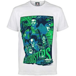 Ghostbusters Team Collage T-shirt, Volwassenen, S-2XL, Weiß, Officiële Koopwaar