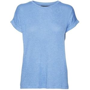 VERO MODA Dames Vmbrianna Ss O-Neck Boo Rep Pullover, Zwart/details: solid., M