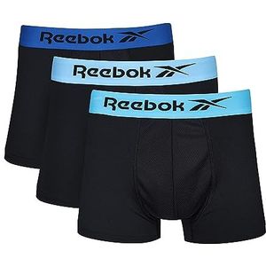 Reebok Calzoncillos De Hombre En boxershorts voor heren, Zwart/Blauw/Aqua/Parelblauw, XL