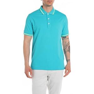 Replay Herenhemd met stretch, 384 Maui Azure, S