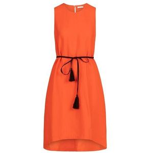 Mint & Mia Linnen damesjurk, koraalrood, 36