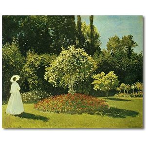 Afbeelding decoratie: vrouw in de tuin (Sainte Adres) – Claude Monet 77 x 62 cm. Direct printen