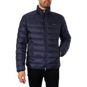 GANT Herenjas Light Down Jacket, Evening Blue, standaard, evening blue, M