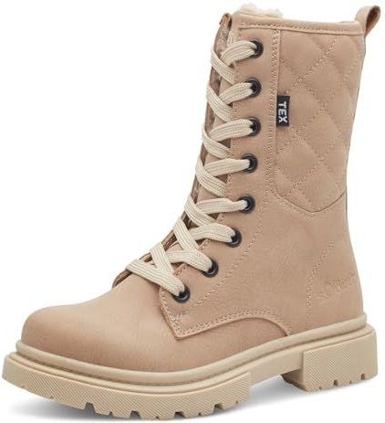 s.Oliver Kinder WL Lace Boot 5-46223-43 Sneeuw, Zand, 3.5 UK, Zand, 35.5 EU