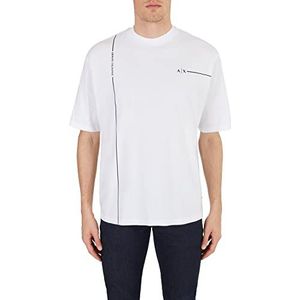Armani Exchange Sustainable, Stretch Cotton Sweatshirt, Wit, Extra Large, wit, XXL