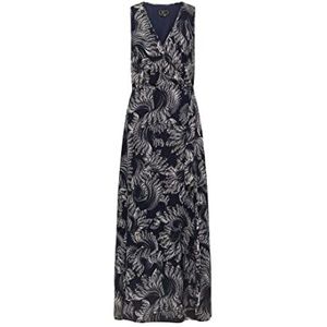 faina Dames maxi-jurk met allover-print 19222824-FA01, Marine, XS, Maxi-jurk met allover-print, XS