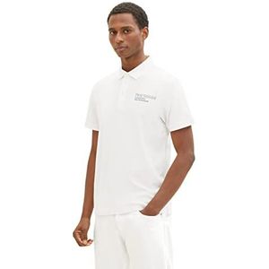 TOM TAILOR 1036414 Poloshirt voor heren, 10332-Off White, XL, 10332 - Off White, XL