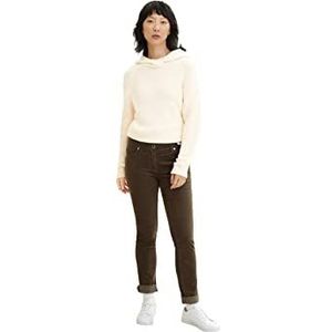 TOM TAILOR Dames Alexa Slim fluwelen broek 1034190, 18123 - Tarmac Khaki, 32W / 30L