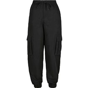 Urban Classics Dames Ladies Viscose Twill Cargo Pants Klassieke broek, zwart, M
