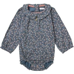 Noppies Baby Vesta Bloomersuit voor babymeisjes, lange mouwen, allover print broek, Stormy Weather - P859, 50 cm