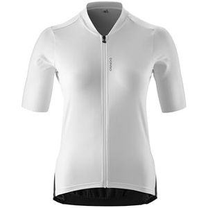 Dames - Fiets Shirt - Wit - Ademend Fietstricot - Korte Mouwen