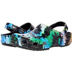 Crocs Klassieke Zonne-Regenboog Klompen, Zwart/Multi, 4 Women/2 Men