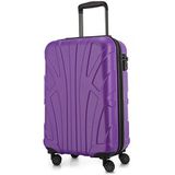 Suitline handbagage harde koffer, cabinekoffer, TSA, 55 cm, ca. 34 liter, 100% ABS mat paars