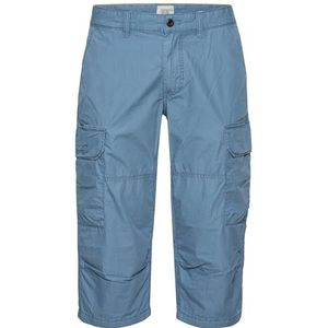 camel active Heren Regular Fit 3/4 Cargo Shorts, blauw, 44