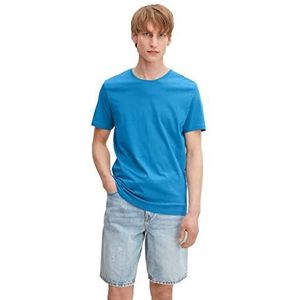 TOM TAILOR Uomini Basic T-shirt 1031586, 28853 - Vallarta Blue, XXS