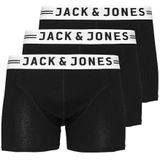 JACK&JONES JUNIOR Boy's Sense Trunks 3-Pack NOOS JNR Boxer Shorts, Black/Detail:Black Wasitband w.White Logo, 176