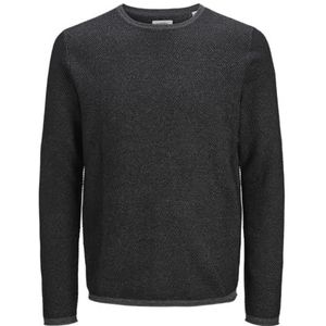 JJ REBEL Jrebfrank Knit Crew Neck, dark grey melange, M