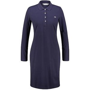 GANT Slim Shield LS Pique Dress, evening blue, S