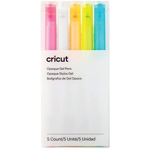 Cricut2009849 Opaque Gel Pen Set Brights Middelpunt 10 mm 5 stuks voor gebruik en Machines Multi & 5 stuksVeelzijdig te gebruiken Cricut Explore & Maker
