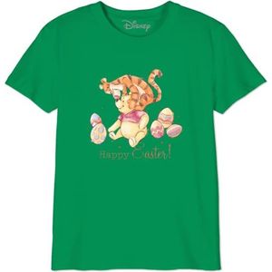 Disney BODWINITS005 T-shirt voor jongens""Happy Easter Winnie"", flessengroen, maat 10 jaar, Fles Groen, 10 Jaar