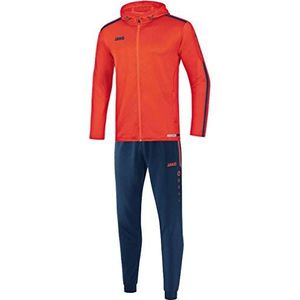 JAKO Kinderen trainingspak polyester Striker 2.0 met capuchon, flame/navy, 140, M9419