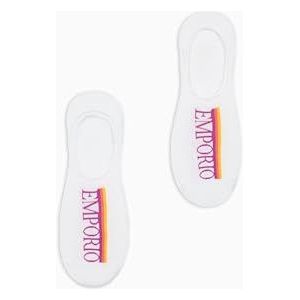 EMPORIO ARMANI Dames 2-pack lange sokken, wit/wit, L/XL, wit/wit, L/XL