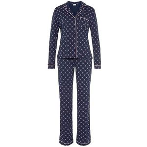 s.Oliver Pyjama voor dames, donkerblauw-roze patroon, donkerblauw-patroon, 32-34