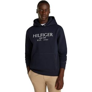 Tommy Hilfiger Heren BIG HILFIGER HOODY MW0MW35523, Pullover Hoodie, Blauw, XXL, Blauw (Woestijnhemel), XXL