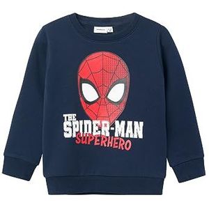 NAME IT Nmmnurit Spiderman Sweat Bru Noos Mar Sweatshirt voor jongens, Dark Sapphire, 98 cm