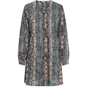 Onlnova Life Elite L/S Thea Button Dress, blauw (ombre blue), XL