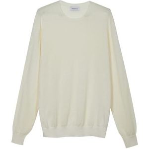 Diana Studio - Scheermen bovendeel van 100% linnen, heren, lange mouwen, casual fit, Wit, XL