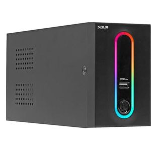 Noua Zeus 1200VA RGB ononderbroken stroomvoorziening voor computer PC UPS Line Interactive 1200VA / 720 Watt, AVR, 4 Schuko-uitgangen, USB-oplaadpoort 5V/2A