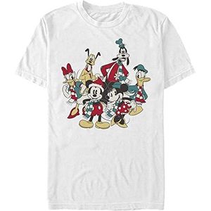 Disney Mickey Classic - HOLIDAY GROUP Unisex Crew neck T-Shirt White XL