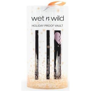 Wet n Wild Holiday Proof Vault, 3-delige Make-up Geschenkset met Zwarte Waterproof Mascara en 2 Waterproof Eyeliners, Sterk Gepigmenteerde, Lichtgewicht Formule verrijkt met Castor Olie en Vitamine E