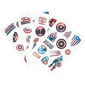 Grupo Erik - Gadget Decals Captain America, Marvel | 56 stickers | stickers voor laptop, smartphone, tablet, console