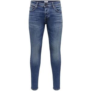 Only & Sons ONSWARP Skinny 3229 NOOS jeans voor heren, blauw denim, 30/32